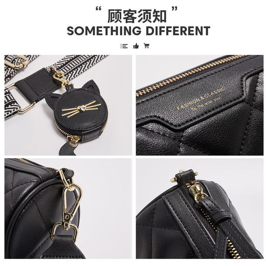 Safiya/索菲娅 牛皮2023新款菱格包单肩包包女式斜挎包女包手机包SF953009Y 商品图4