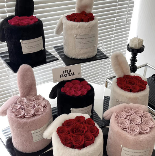 兔兔永生花花盒 商品图3