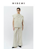 HIDEMI 不对称设计感水洗棉极简廓形两件套套装 上衣/阔腿裤 商品缩略图0