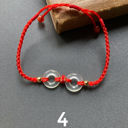 玻璃种翡翠平安扣手绳 商品图7