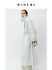 HIDEMI 极简设计感明线廓形立领腰带式长款水洗棉风衣 商品缩略图2
