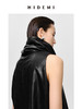 HIDEMI 极简翻领立领廓形口袋环保皮马夹外套皮衣 商品缩略图7