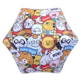 晴雨两用！滑轮安全儿童中号长柄伞，自带口哨，弹性软胶滚轮，圆角反光条设计，防戳更安全，玻纤伞骨三角加因，轻量伞架方便携带