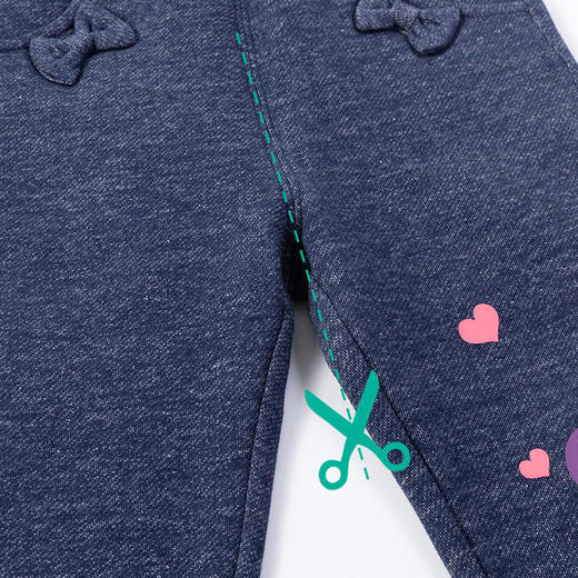 迪士尼童装女童加绒裤子秋冬外穿儿童休闲裤小童宝宝女加厚洋气213K1182 商品图5