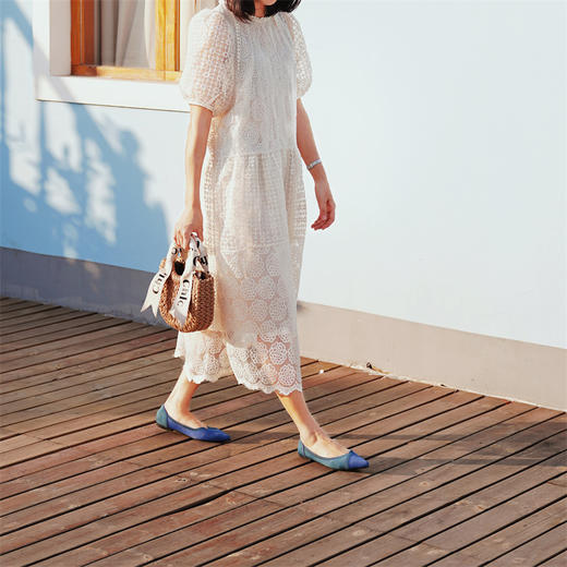 REREJOY尖头拼接平底王妃鞋 QC6357R 商品图5