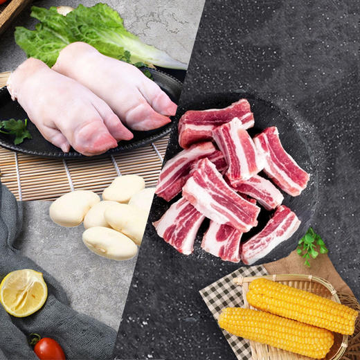 YP嫩气犹香排骨猪手套组 嫩气犹香芸豆猪手350g/袋*4袋（固形物≥60%）；嫩气犹香压锅排骨350g/袋*4袋（固形物≥60%） 商品图4