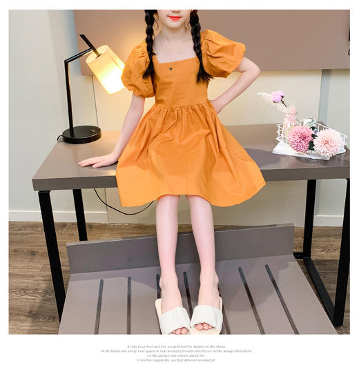 裁缝学苑TG63 女童连衣裙纸样新款儿童公主裙 夏季裙子泡泡袖裙 商品图5