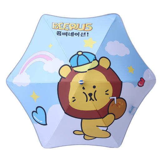 晴雨两用！滑轮安全儿童中号长柄伞，自带口哨，弹性软胶滚轮，圆角反光条设计，防戳更安全，玻纤伞骨三角加因，轻量伞架方便携带 商品图10