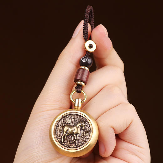 【十二生肖黄铜转钱钥匙扣挂件】 商品图5