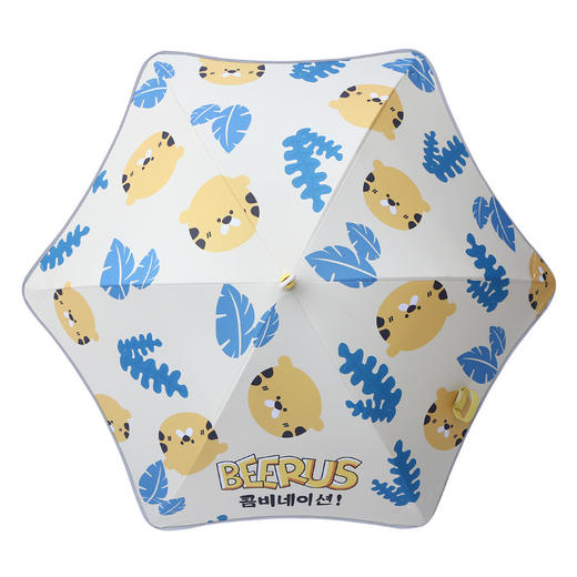 晴雨两用！滑轮安全儿童中号长柄伞，自带口哨，弹性软胶滚轮，圆角反光条设计，防戳更安全，玻纤伞骨三角加因，轻量伞架方便携带 商品图3