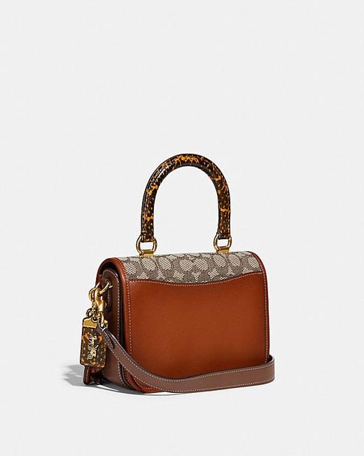 【精品】COACH 经典标志提花织物蛇皮革细节ROGUE顶部手柄手袋 商品图1