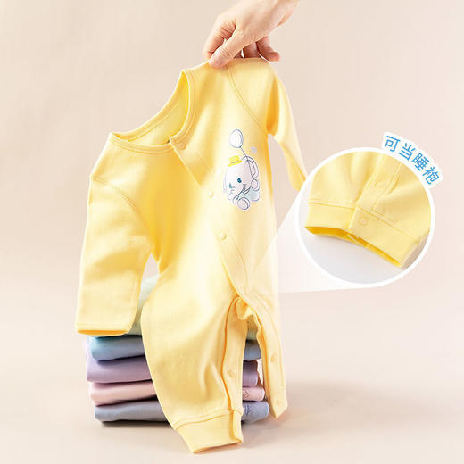 新生婴儿衣服和尚服夏初生薄款连体衣纯棉宝宝蝴蝶衣哈衣空调服203L424 商品图5