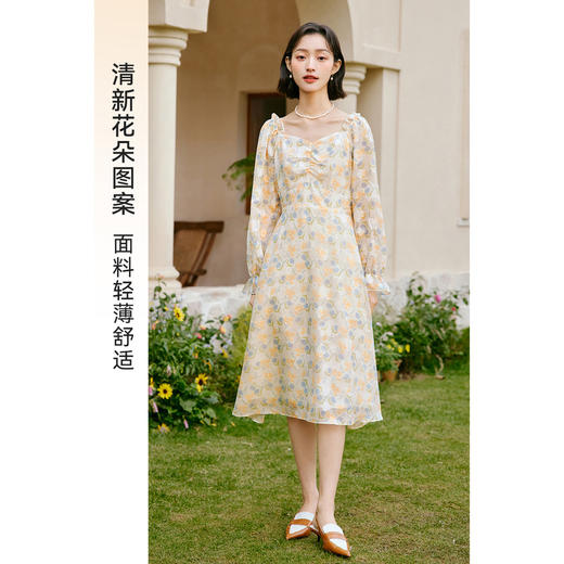 【严选】诗凡黎春秋梭织连衣裙7E2390381 商品图1