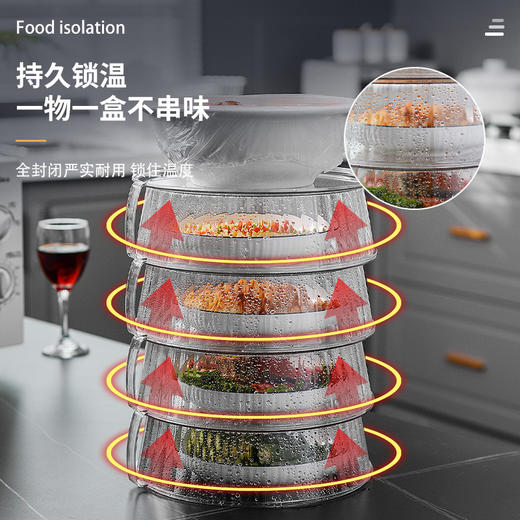 「多种规格！不止颜值」可叠加菜罩透明可视多层保温菜罩恒温饭菜防尘罩饭餐桌罩剩菜收纳 商品图2