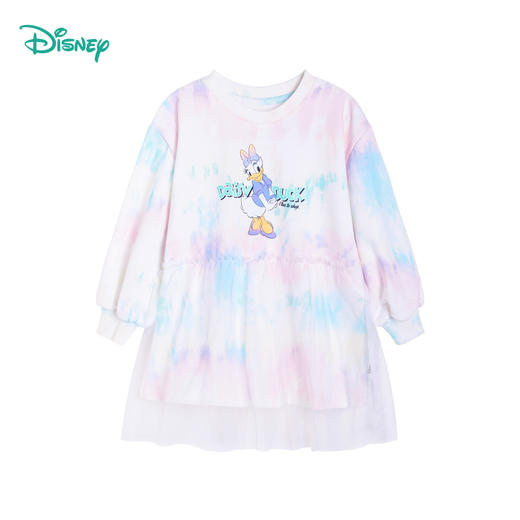 迪士尼童装女童连衣裙网纱拼接黛西可爱宝宝春秋冬季卫衣裙子新品 商品图4