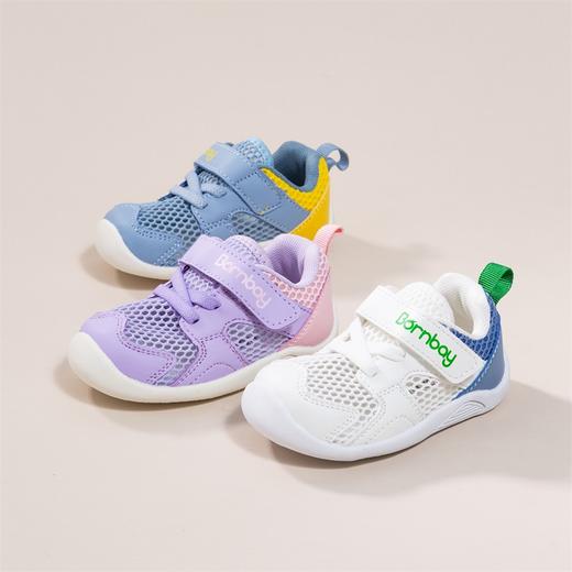 贝贝怡儿童学步鞋婴幼儿网眼透气防滑宝宝鞋春夏季白色鞋子男女宝 商品图7