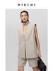 HIDEMI 极简V领原色自然亚麻西装系列套装 廓形马夹/西裤中短裤 商品缩略图11