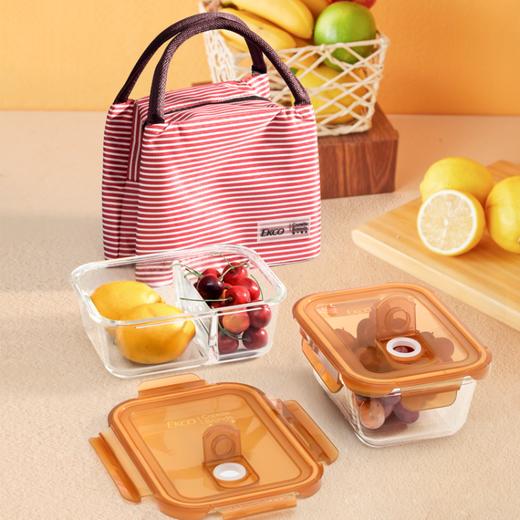 美国康宁玻璃饭盒玻璃保鲜盒便携饭盒 玻璃保鲜盒740ML/770ML（带保温袋） 商品图1