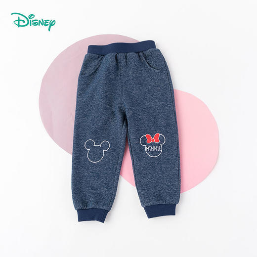 迪士尼童装 女童打底裤秋冬款外穿儿童裤子加绒加厚保暖女童裤子213K1176 商品图2