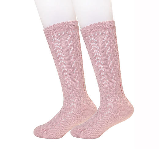 1-8岁 | 法国Q.cutians 女童洞洞袜镂空中长筒春夏款女孩公主袜（颜色随机） 商品图1