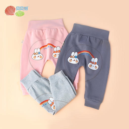 贝贝怡宝宝裤子婴儿长裤女童运动裤PP裤女新款春秋季卡通休闲裤223K2439 商品图3