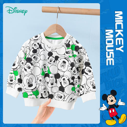 【商场同款】迪士尼童装男童套头卫衣米奇满印卡通潮搭中大童洋气春秋季上衣 商品图5