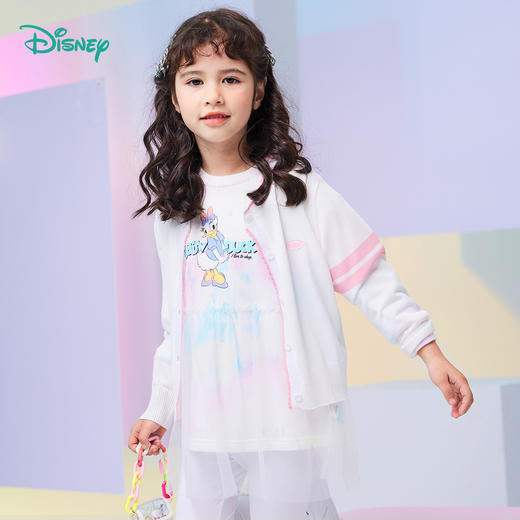 迪士尼童装女童连衣裙网纱拼接黛西可爱宝宝春秋冬季卫衣裙子新品 商品图1