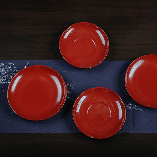 木竟-八零年代朱漆盘 商品图3