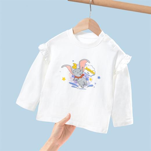 【商场同款】迪士尼童装女童长袖T恤小飞象春秋季可爱宝宝中大童公主上衣 商品图10