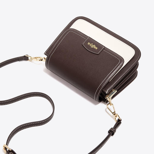 Safiya/索菲娅 牛皮包包2023新款小方包单肩包女式斜挎包女包SF997010Y 商品图9