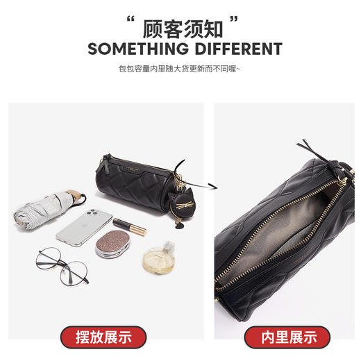 Safiya/索菲娅 牛皮2023新款菱格包单肩包包女式斜挎包女包手机包SF953009Y 商品图5