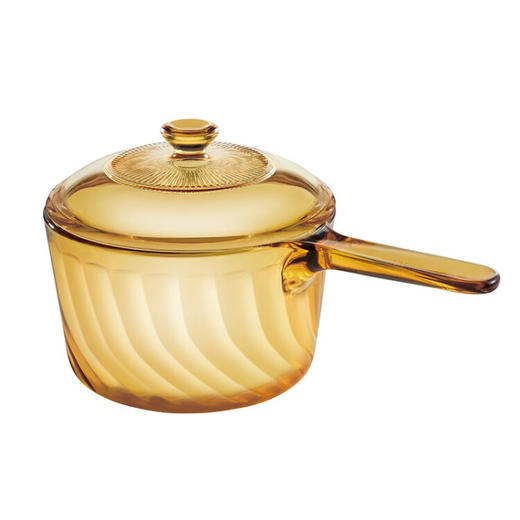 康宁 VISIONS 晶炫系列透明锅--1.5L单柄 煲汤锅辅食玻璃锅单柄锅耐高温可明火直烧 VSP-15-TR-E/KZ 商品图4