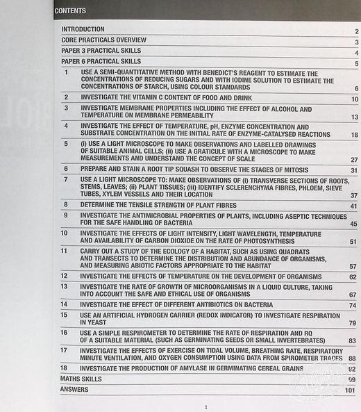【中商原版】Edexcel International A Level Biology Lab Book 爱德思国际先进水平（IAL）生物实验书 商品图3