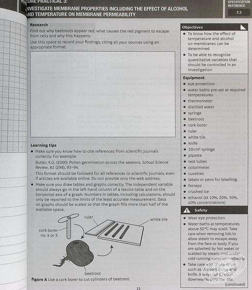 【中商原版】Edexcel International A Level Biology Lab Book 爱德思国际先进水平（IAL）生物实验书 商品图6
