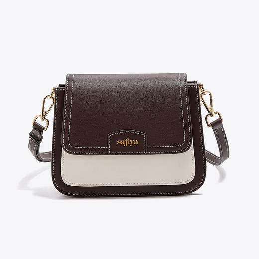 Safiya/索菲娅 牛皮包包2023新款小方包单肩包女式斜挎包女包SF997010Y 商品图2