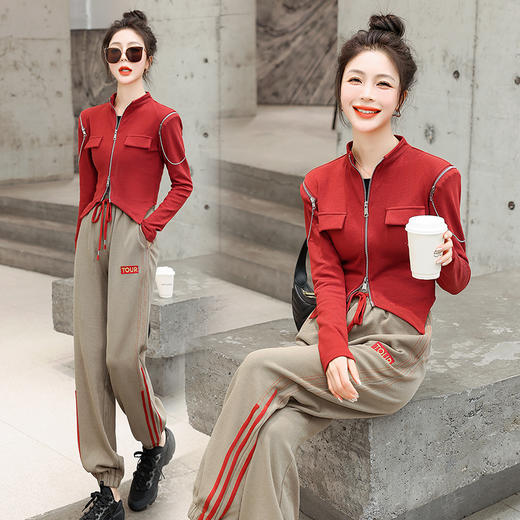 春季新款，时尚休闲两件套装HR-ASLZ6638 商品图3