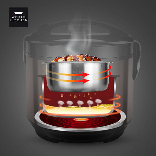 World Kitchen WK-MLRC/KZ 蒸锅饭煲不锈钢双胆大容量 商品图5