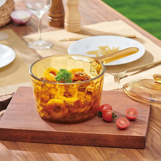 康宁 VISIONS 晶炫系列透明锅--1.5L单柄 煲汤锅辅食玻璃锅单柄锅耐高温可明火直烧 VSP-15-TR-E/KZ 商品图2