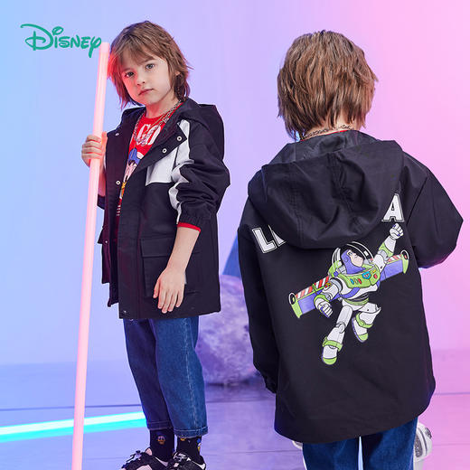 【商场同款】迪士尼童装男童连帽风衣外套中大童巴斯光年洋气工装外套221DS0420
 商品图2