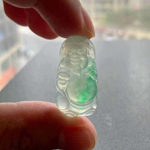 高冰种阳绿翡翠财神爷 商品图8