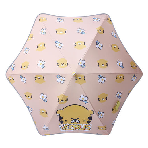 晴雨两用！滑轮安全儿童中号长柄伞，自带口哨，弹性软胶滚轮，圆角反光条设计，防戳更安全，玻纤伞骨三角加因，轻量伞架方便携带 商品图6