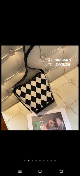 女牛皮织物包6366