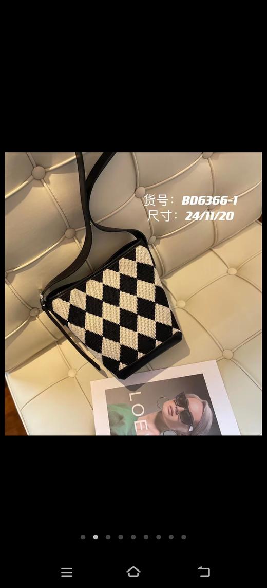 女牛皮织物包6366 商品图0