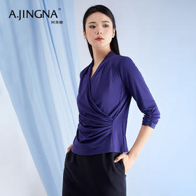 【积分兑换】阿菁娜春新款经典半高领弹力收腰显瘦温柔风内搭衫A28C102017