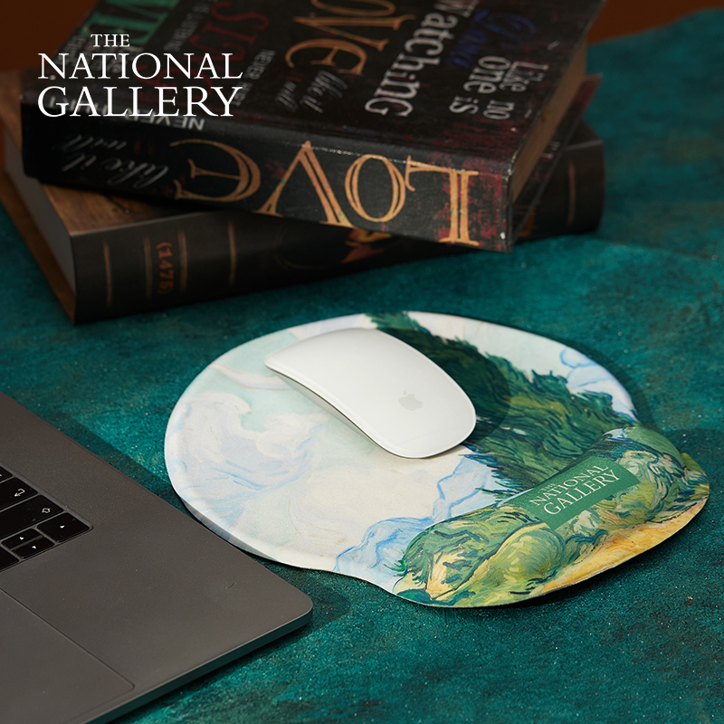 The National Gallery大师系列 梵高麦田与柏树 高更苹果 护腕鼠标垫