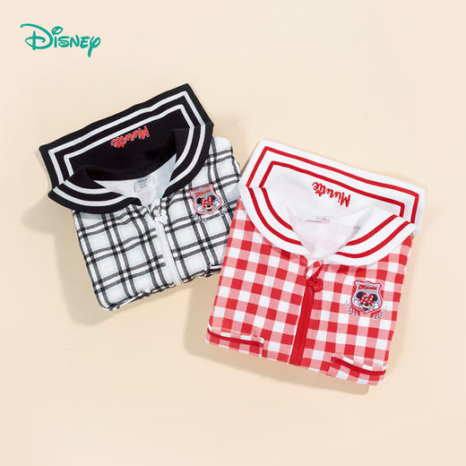【商场同款】迪士尼童装女童大翻领学院风格子外套中大童宝宝春秋潮搭米妮徽章 商品图6