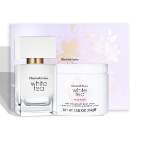 西班牙伊丽莎白雅顿白茶礼盒套装/117654 白茶30ml+野玫瑰体霜384g白茶清香雅而不俗