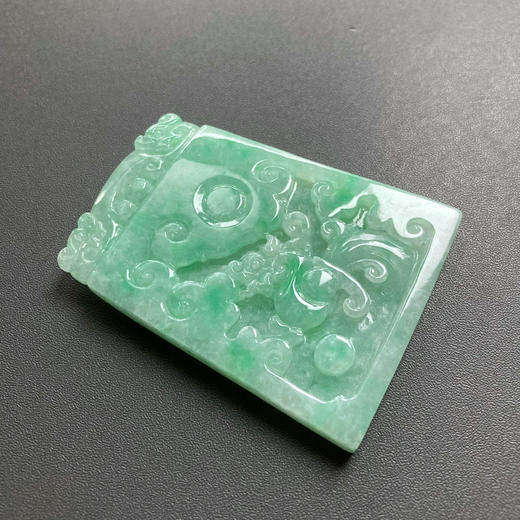 糯种飘阳绿翡翠大龙牌 商品图3
