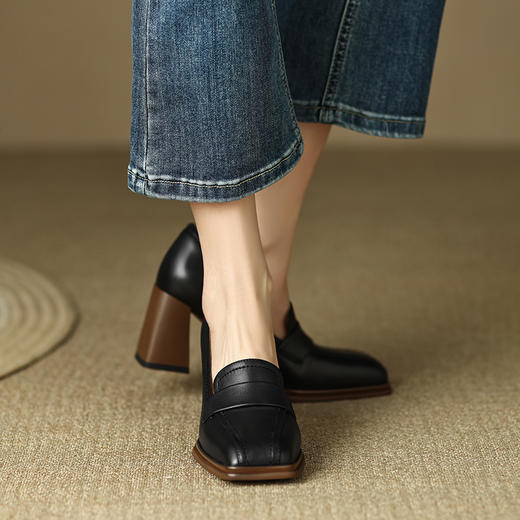复古优雅，粗跟高跟鞋DP-9025 商品图7