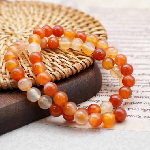 原色玛瑙半成品珠料意卡米诺手串念珠单颗珠子料散珠 商品图0